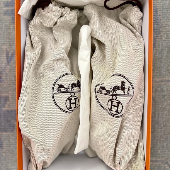 ❤️ HERMES TUILERIES MULE SLIP ON FRINGE LOAFER HEELS 37 DESIGNER MULES ITALY - Picture 9 of 15